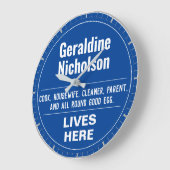 Fun herdenkingsstijl Wandplaat grote klok (Hoek)