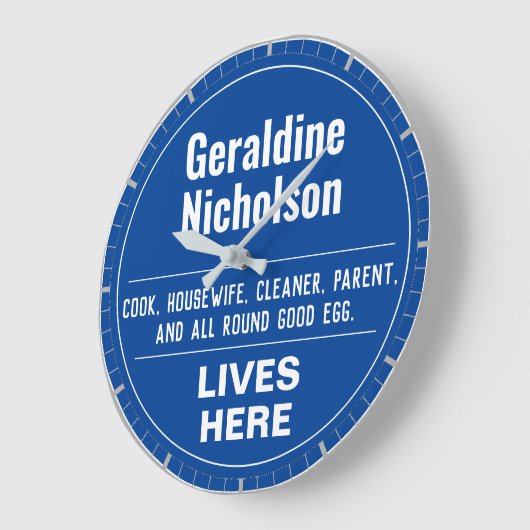 Fun herdenkingsstijl Wandplaat grote klok (Hoek)