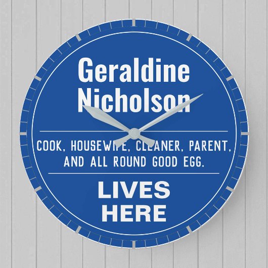 Fun herdenkingsstijl Wandplaat grote klok