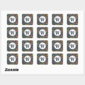 Fun Herfst Floral Monogram Envelope zegels (Vel)