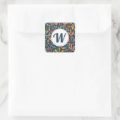Fun Herfst Floral Monogram Envelope zegels (Tas)
