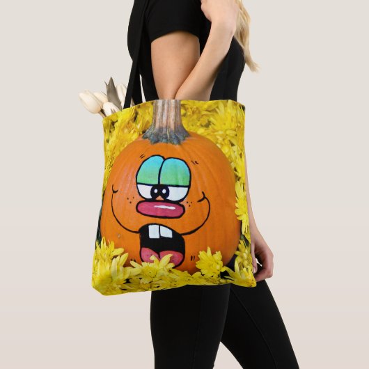Fun Herfst Pumpkin Tote Bag (Dichtbij)