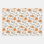 Fun Herfst Pumpkins Coordinated Inpakpapier Vel (Voorkant)