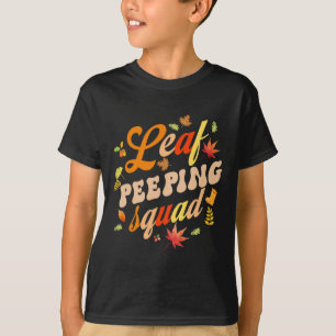 Fun Herfst seizoen laat Peeper Leaf Peeping Squad T-shirt