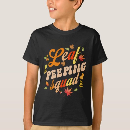Fun Herfst seizoen laat Peeper Leaf Peeping Squad T-shirt (Voorkant)