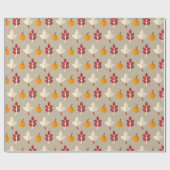 Fun Herfst Seizoensgebonden partijomslag patroonbl Cadeaupapier (Vlak)