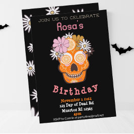 Fun Herfst Sugar Skull Birthday Kaart