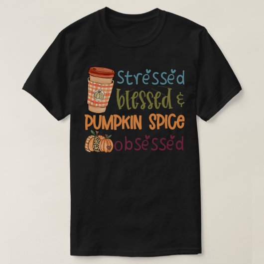 Fun Herfst Verdrukte pompoenen najaar Lov T-shirt (Design voorkant)