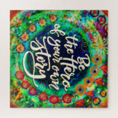 Fun Hero of Your Own Story Inspirerend Quote Legpuzzel (Horizontaal)