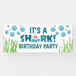 Fun Het is een SHARK Birthday Party Kind Banner