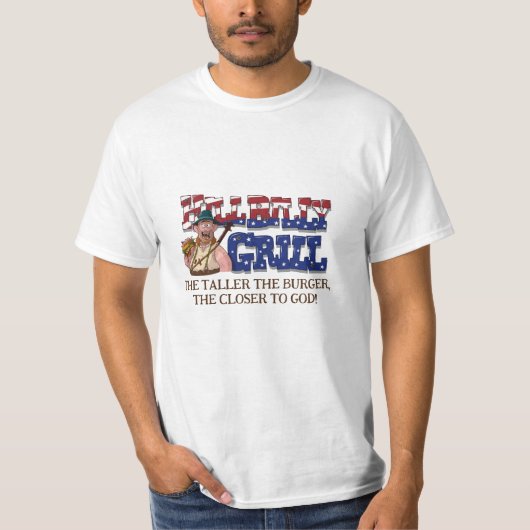 Fun Hill Billy Grill Denmark T-Shirt. T-shirt (Voorkant)