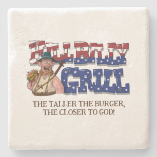 Fun HillBilly Grill Denmark Stone Onderzetters! Stenen Onderzetter
