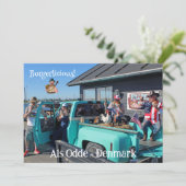 Fun HillBilly Grill Denmark Wenskaart! Feestdagenkaart (Staand voorkant)