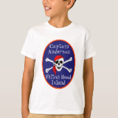 Fun Hilton Head Island Pirate with Name Child T-shirt (Voorkant)