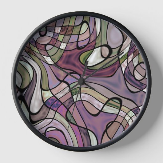 Fun Hip Paarse Violet Black Mosaic Pop Art (Voorkant)