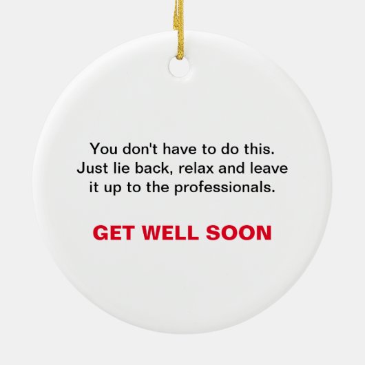 Fun Hip Replacement - Assemblage vereist Keramisch Ornament (Achterkant)