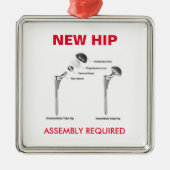 Fun Hip Replacement - Assemblage vereist Metalen Ornament (Voorkant)