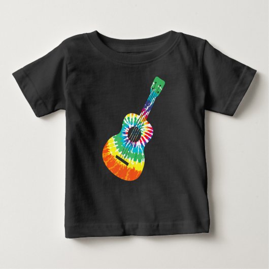 Fun Hippie Rainbow Tie Dye Acoustic Guitar Premium (Voorkant)