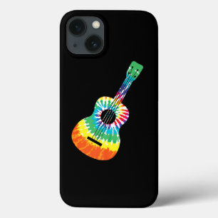 Fun Hippie Rainbow Tie Dye Acoustic Guitar Premium Case-Mate iPhone Case