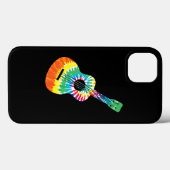 Fun Hippie Rainbow Tie Dye Acoustic Guitar Premium Case-Mate iPhone Case (Achterkant (horizontaal))
