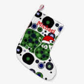 Fun Hippo Art Abstracte kerststopzetting Kleine Kerstsok (Voorkant (Hangend))