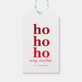 Fun Ho Ho Ho Merry Christmas Aangepaste Naam Label Cadeaulabel (Voorkant)