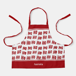 Fun Ho Ho Red Holiday Pattern Kerstmis Kinder Schort