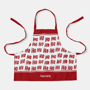 Fun Ho Ho Red Holiday Pattern Kerstmis Kinder Schort