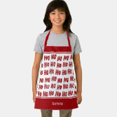 Fun Ho Ho Red Holiday Pattern Kerstmis Kinder Schort (Insitu)