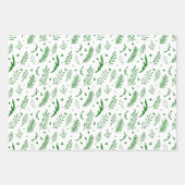 Fun Ho Ho Tekst Red Holiday Patroon Kerstmis Inpakpapier Vel (Voorkant 2)