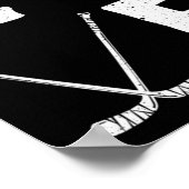 Fun Hockey Design for Kids Mannen Women Ice Hockey Poster (Hoek)