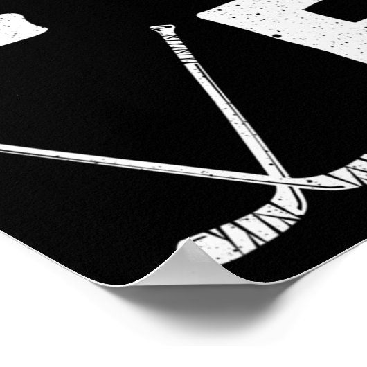 Fun Hockey Design for Kids Mannen Women Ice Hockey Poster (Hoek)