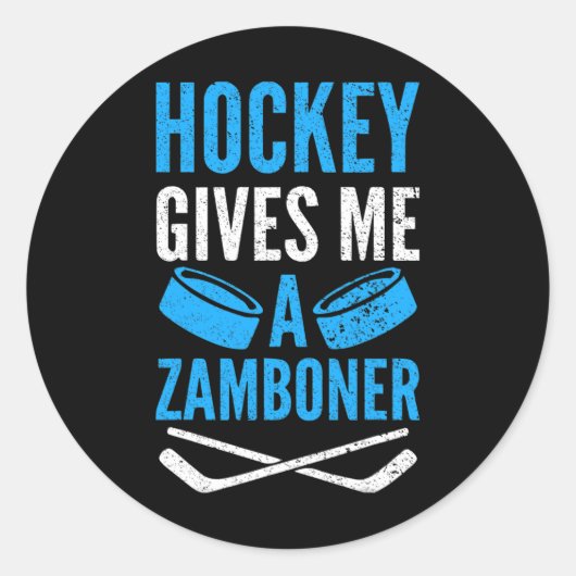 Fun Hockey geeft me een Zamboner Ronde Sticker (Voorkant)