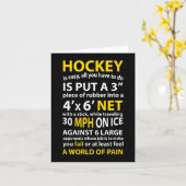 Fun Hockey Quote Hockey is een eenvoudig cadeau vo Kaart (Gele Bloem)