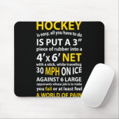 Fun Hockey Quote Hockey is een eenvoudig cadeau vo Muismat (Met muis)