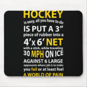 Fun Hockey Quote Hockey is een eenvoudig cadeau vo Muismat (Voorkant)
