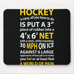 Fun Hockey Quote Hockey is een eenvoudig cadeau vo Muismat