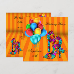 FUN Hoge Hak Schoenen Verjaardagsfeest Ballonnen 3 Kaart
