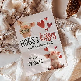 Fun Hogs & Kussen | Valentijnsdag Feestdagenkaart