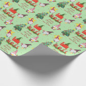 Fun Holiday Gnomes Noel Kerstmis Cadeaupapier (Hoek)