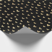 Fun Holiday Gold Love Hearts Wrapping Paper Cadeaupapier (Hoek)
