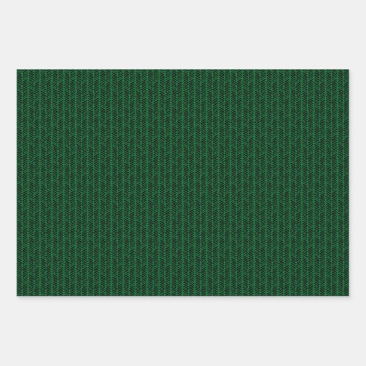 Fun Holiday Green White Black Abstracte Zigzag Art Inpakpapier Vel (Voorkant 3)