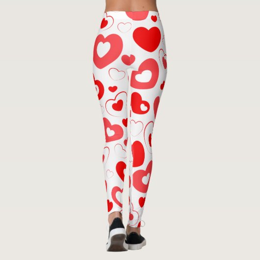 Fun Holiday Heart Design Leggings (Achterkant)