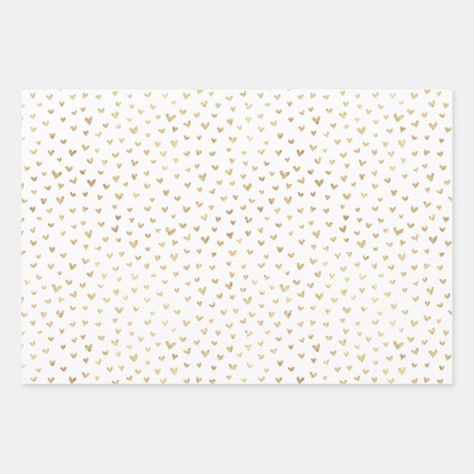 Fun Holiday Love Hearts Pattern Inpakpapier Vel (Voorkant 2)