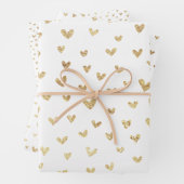 Fun Holiday Love Hearts Pattern Inpakpapier Vel (In situ)