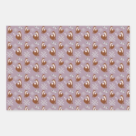 Fun Holiday Patronen toegewezen Inpakpapier Vel (Voorkant)