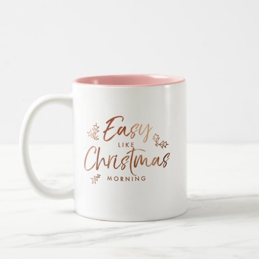 Fun Holiday Quote Song Lyrics Pun Kerstmis Humor Tweekleurige Koffiemok (Links)