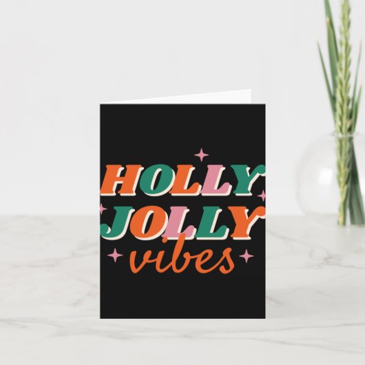 Fun Holly Jolly Vibes Christmas Design Toddler T S Kaart (Voorkant)