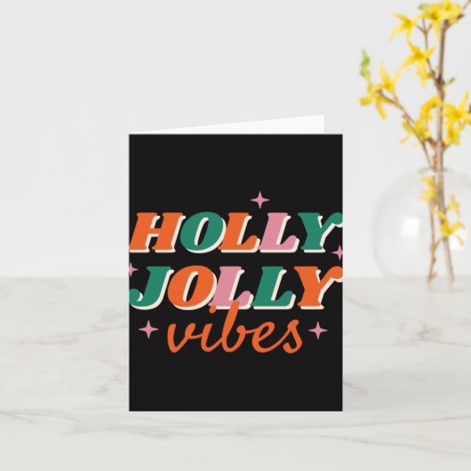 Fun Holly Jolly Vibes Christmas Design Toddler T S Kaart (Gele Bloem)