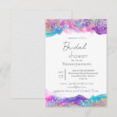 Fun Holographic Ink Glitter Vrijgezellenfeest Kaart (Voorkant / Achterkant)